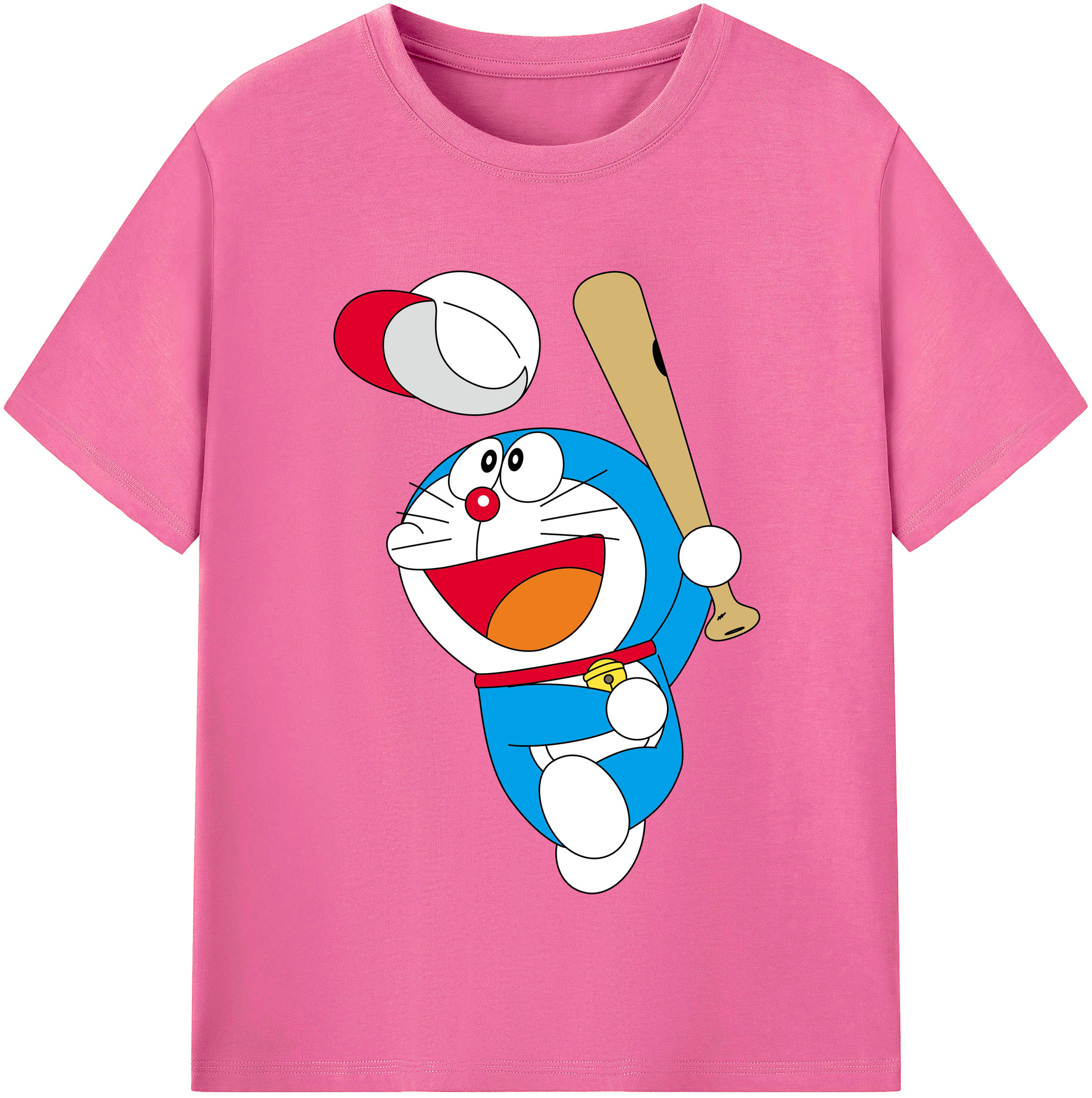 （画像用） ドラえもん Doraemon レディースカジュアルプリントTシャツ（綿100％）